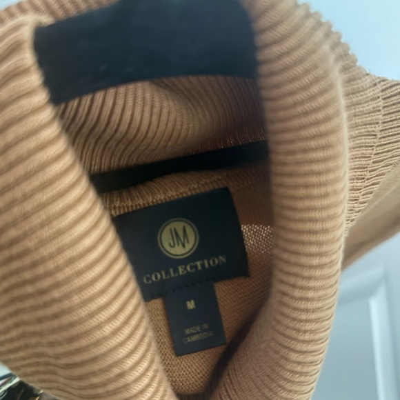 JM Collection Tan Ribbed Sweater - Picture 3 of 5